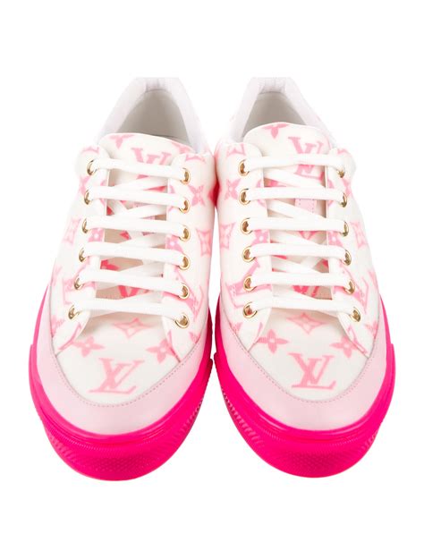 louis vuitton pink and red sneakers|pink louis vuitton heels.